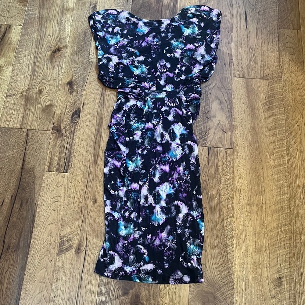 Saloni Woman’s Black Splatter Dress Size US 4